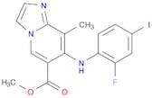 methyl 7-(2-fluoro-4-iodo-anilino)-8-methyl-imidazo[1,2-a]pyridine-6-carboxylate