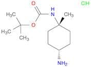 tert-butyl cis-N-(4-amino-1-methyl-cyclohexyl)carbamate;hydrochloride