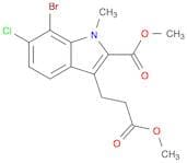 methyl 7-bromo-6-chloro-3-(3-methoxy-3-oxo-propyl)-1-methyl-indole-2-carboxylate