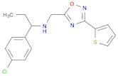 [1-(4-CHLOROPHENYL)PROPYL]({[3-(THIOPHEN-2-YL)-1,2,4-OXADIAZOL-5-YL]METHYL)AMINE