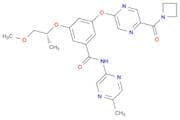Benzamide,3-[[5-(1-azetidinylcarbonyl)-2-pyrazinyl]oxy]-5-[(1R)-2-methoxy-1-methylethoxy]-N-(5-met…