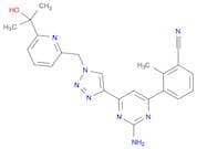 3-(2-Amino-6-(1-((6-(2-hydroxypropan-2-yl)pyridin-2-yl)methyl)-1H-1,2,3-triazol-4-yl)pyrimidin-4-y…