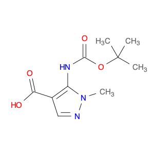 1H-​Pyrazole-​4-​carboxylic acid, 5-​[[(1,​1-​dimethylethoxy)​carbonyl]​amino]​-​1-​methyl-
