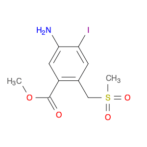 Methyl 5-amino-4-iodo-2-((methylsulfonyl)methyl)benzoate