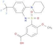 4-Methoxy-3-(N-(2-(piperidin-1-yl)-5-(trifluoromethyl)phenyl)sulfamoyl)benzoicacid