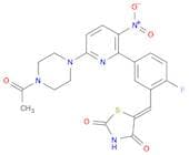 5-(5-(6-(4-Acetylpiperazin-1-yl)-3-nitropyridin-2-yl)-2-fluorobenzylidene)thiazolidine-2,4-dione