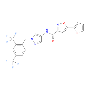 N-(1-(2,4-Bis(trifluoromethyl)benzyl)-1H-pyrazol-4-yl)-5-(furan-2-yl)isoxazole-3-carboxamide
