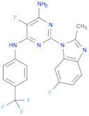 5-fluoro-2-(6-fluoro-2-methyl-1H-benzimidazol-1-yl)-N<sup>4</sup>-[4-(trifluoromethyl)phenyl]-4,6-…
