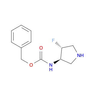 Carbamic acid, N-[(3R,4R)-4-fluoro-3-pyrrolidinyl]-, phenylmethyl ester, rel-