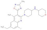 4-Piperidinamine, 1-[6-ethyl-8-fluoro-4-methyl-3-(3-methyl-1,2,4-oxadiazol-5-yl)-2-quinolinyl]-N-(…