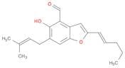 4-Benzofurancarboxaldehyde, 5-hydroxy-6-(3-methyl-2-buten-1-yl)-2-(1E)-1-penten-1-yl-