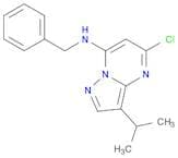 Pyrazolo[1,5-a]pyrimidin-7-amine, 5-chloro-3-(1-methylethyl)-N-(phenylmethyl)-