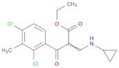 Benzenepropanoic acid, 2,4-dichloro-α-[(cyclopropylamino)methylene]-3-methyl-β-oxo-, ethyl ester