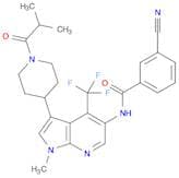 3-Cyano-N-(3-(1-isobutyrylpiperidin-4-yl)-1-methyl-4-(trifluoromethyl)-1H-pyrrolo[2,3-b]pyridin-5-…