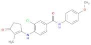 3-Chloro-N-(4-methoxyphenyl)-4-((2-methyl-3-oxocyclopent-1-en-1-yl)amino)benzamide