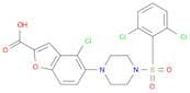 4-Chloro-5-(4-((2,6-dichlorophenyl)sulfonyl)piperazin-1-yl)benzofuran-2-carboxylic acid