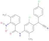 N-(5-Chloro-4-((4-chlorophenyl)(cyano)methyl)-2-methylphenyl)-3-methyl-2-nitrobenzamide