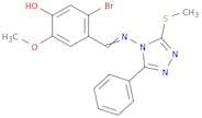 5-Bromo-2-methoxy-4-(((3-(methylthio)-5-phenyl-4H-1,2,4-triazol-4-yl)imino)methyl)phenol
