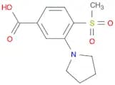 4-(Methylsulfonyl)-3-(pyrrolidin-1-yl)benzoic acid