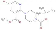 tert-butyl 4-[5-bromo-3-(methoxycarbonyl)-2- pyridinyl]tetrahydro-1(2H)-pyrazinecarboxylate