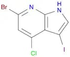 1H-Pyrrolo[2,3-b]pyridine, 6-bromo-4-chloro-3-iodo-