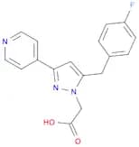2-(5-(4-Fluorobenzyl)-3-(pyridin-4-yl)-4,5-dihydro-1H-pyrazol-1-yl)acetic acid