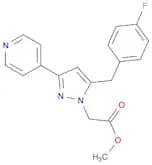 Methyl 2-(5-(4-fluorobenzyl)-3-(pyridin-4-yl)-4,5-dihydro-1H-pyrazol-1-yl)acetate