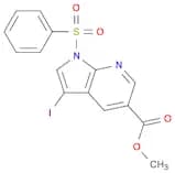 METHYL 3-IODO-1-(PHENYLSULFONYL)-1H-PYRROLO[2,3-B]PYRIDINE-5-CARBOXYLATE