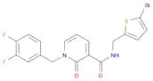 N-((5-Bromothiophen-2-yl)methyl)-1-(3,4-difluorobenzyl)-2-oxo-1,2-dihydropyridine-3-carboxamide