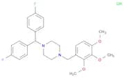 Piperazine, 1-[bis(4-fluorophenyl)methyl]-4-[(2,3,4-trimethoxyphenyl)methyl]-, hydrochloride (1:2)