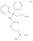Carbamic acid, (1,1-diphenylbutyl)-, 2-(dimethylamino)ethyl ester, monohydrochloride (9CI)