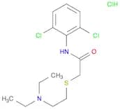 Acetamide, N-(2,6-dichlorophenyl)-2-[[2-(diethylamino)ethyl]thio]-, hydrochloride (1:1)