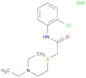 Acetamide, N-(2-chlorophenyl)-2-[[2-(diethylamino)ethyl]thio]-, hydrochloride (1:1)