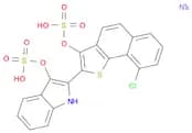 1H-Indol-3-ol, 2-[9-chloro-3-(sulfooxy)naphtho[1,2-b]thien-2-yl]-, 3-(hydrogen sulfate), sodium sa…