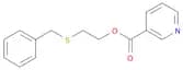 3-Pyridinecarboxylic acid, 2-[(phenylmethyl)thio]ethyl ester