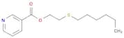 3-Pyridinecarboxylicacid, 2-(hexylthio)ethyl ester