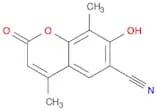 2H-1-Benzopyran-6-carbonitrile, 7-hydroxy-4,8-dimethyl-2-oxo-