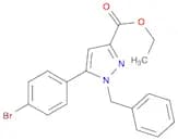 1H-Pyrazole-3-carboxylic acid, 5-(4-bromophenyl)-1-(phenylmethyl)-, ethyl ester