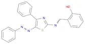 Phenol, 2-[[[4-phenyl-5-(2-phenyldiazenyl)-2-thiazolyl]imino]methyl]-