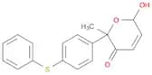 2H-Pyran-3(6H)-one, 6-hydroxy-2-methyl-2-[4-(phenylthio)phenyl]-