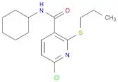 3-Pyridinecarboxamide, 6-chloro-N-cyclohexyl-2-(propylthio)-
