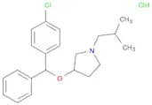 Pyrrolidine, 3-[(4-chlorophenyl)phenylmethoxy]-1-(2-methylpropyl)-, hydrochloride (1:1)