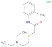 Acetamide, 2-[[2-(diethylamino)ethyl]thio]-N-(2-methylphenyl)-, hydrochloride (1:1)