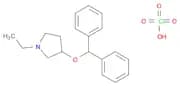 Pyrrolidine, 3-(diphenylmethoxy)-1-ethyl-, perchlorate (1:1)