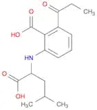 2-[(1-Carboxy-3-methylbutyl)amino]-6-(1-oxopropyl)benzoic acid