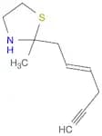 Thiazolidine, 2-(2-hexen-5-ynyl)-2-methyl-, (E)- (9CI)