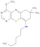 6H-Pyrimido[4,5-b][1,4]benzothiazin-9-amine,N-hexyl-7,8-dihydro-4-methoxy-7,7-dimethyl-