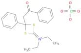 Ethanaminium, N-ethyl-N-(4-(2-oxo-2-phenylethyl)-4-phenyl-1,3-dithietan-2-ylidene)-, perchlorate