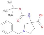 3-Pyrrolidinecarboxylic acid, 3-[[(1,1-dimethylethoxy)carbonyl]amino]-1-(phenylmethyl)-