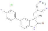 5-(3-Chloro-4-fluorophenyl)-3-methyl-3-(pyrimidin-5-ylmethyl)indolin-2-one